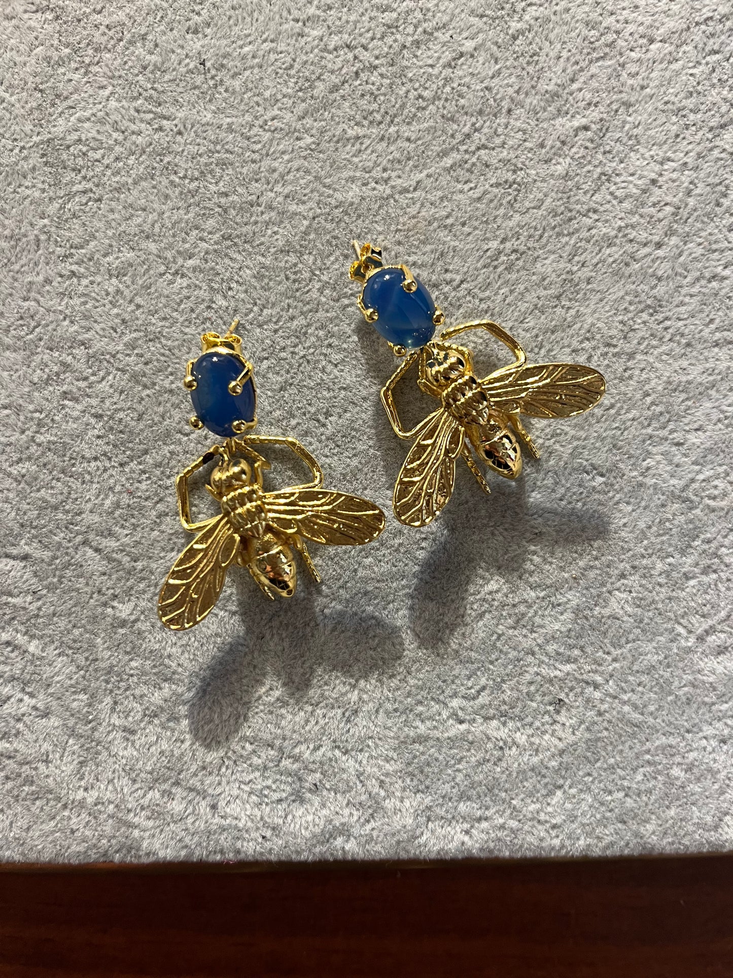 Pendientes Mosca Azul