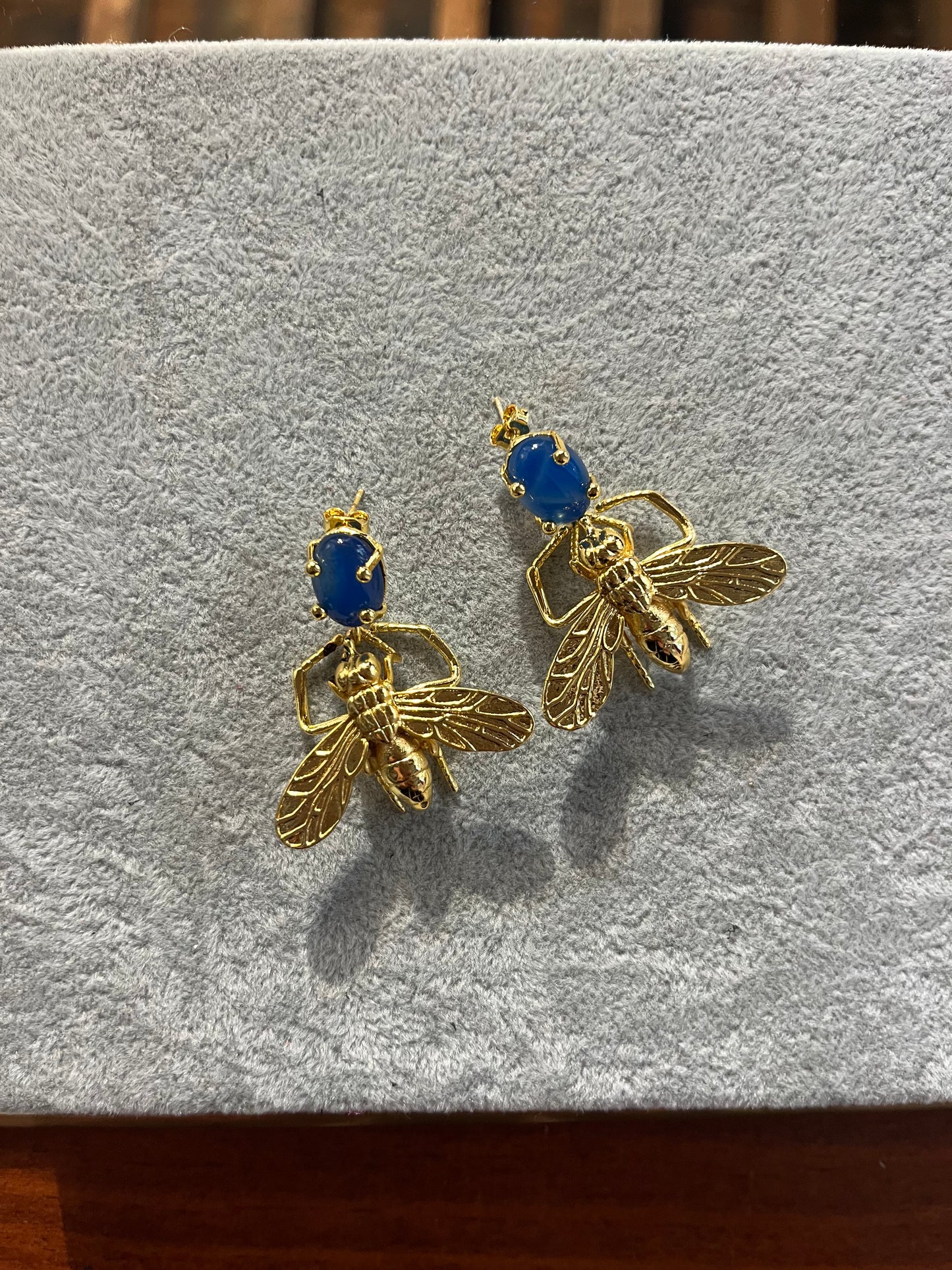 Pendientes Mosca Azul