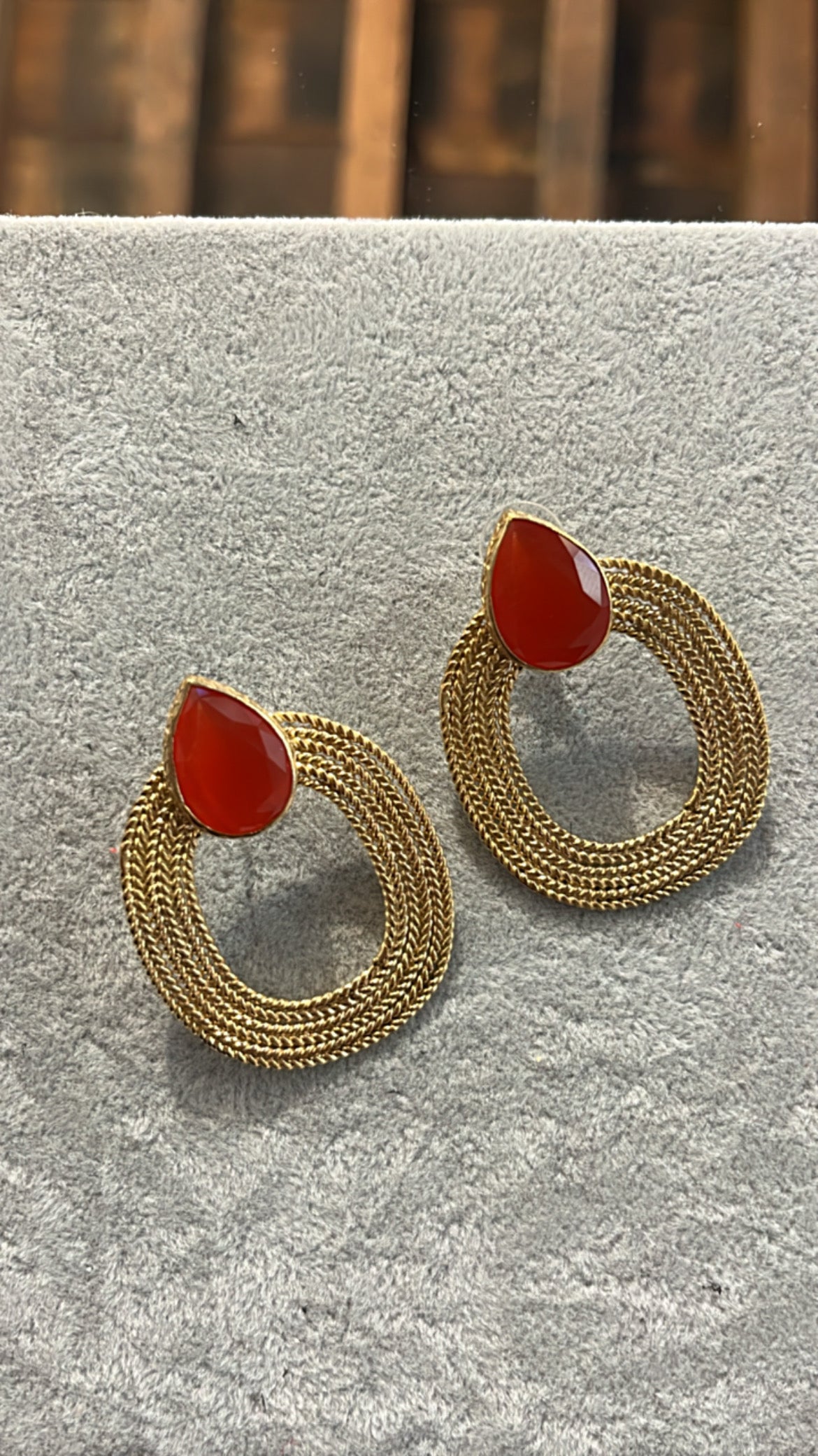 Pendientes Zaniah Rojo