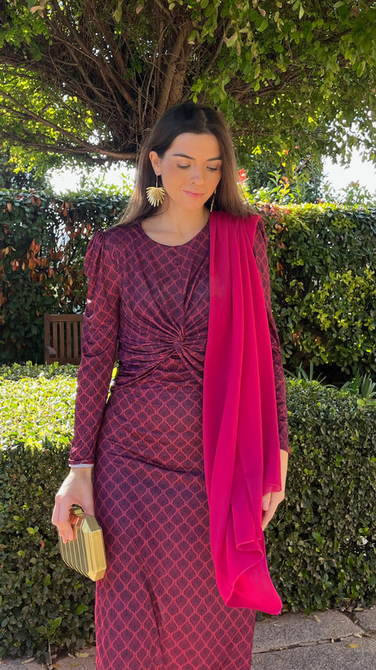 Vestido Edurne Burgundy