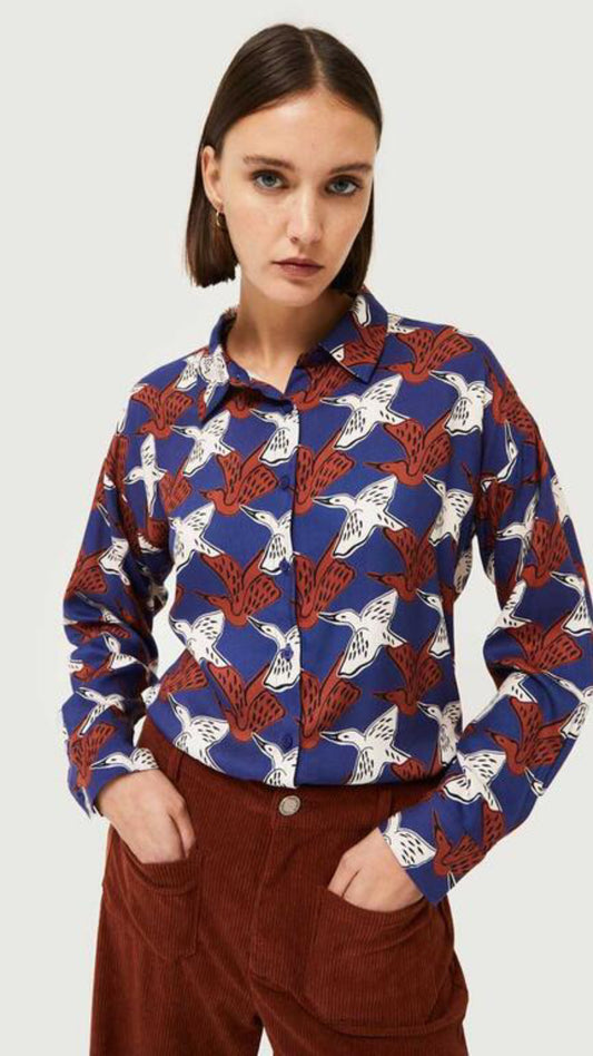 Camisa con estampado de animales Garza