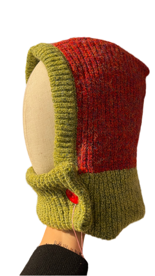 Balaclava roja y verde