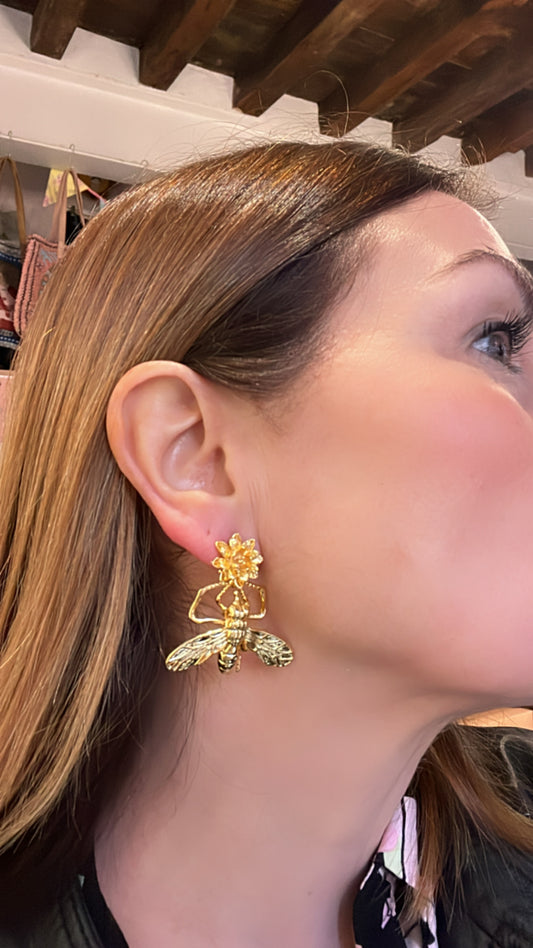 Pendientes Mosca Oro