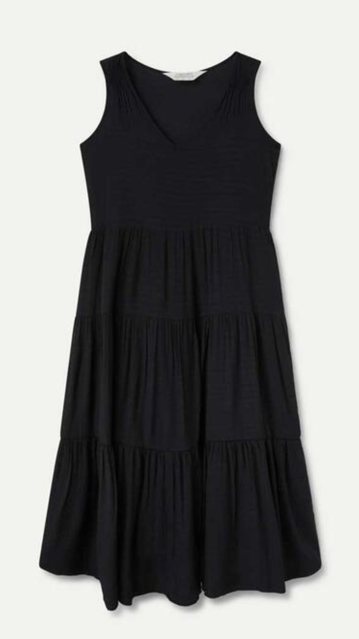 Vestido midi fluido negro