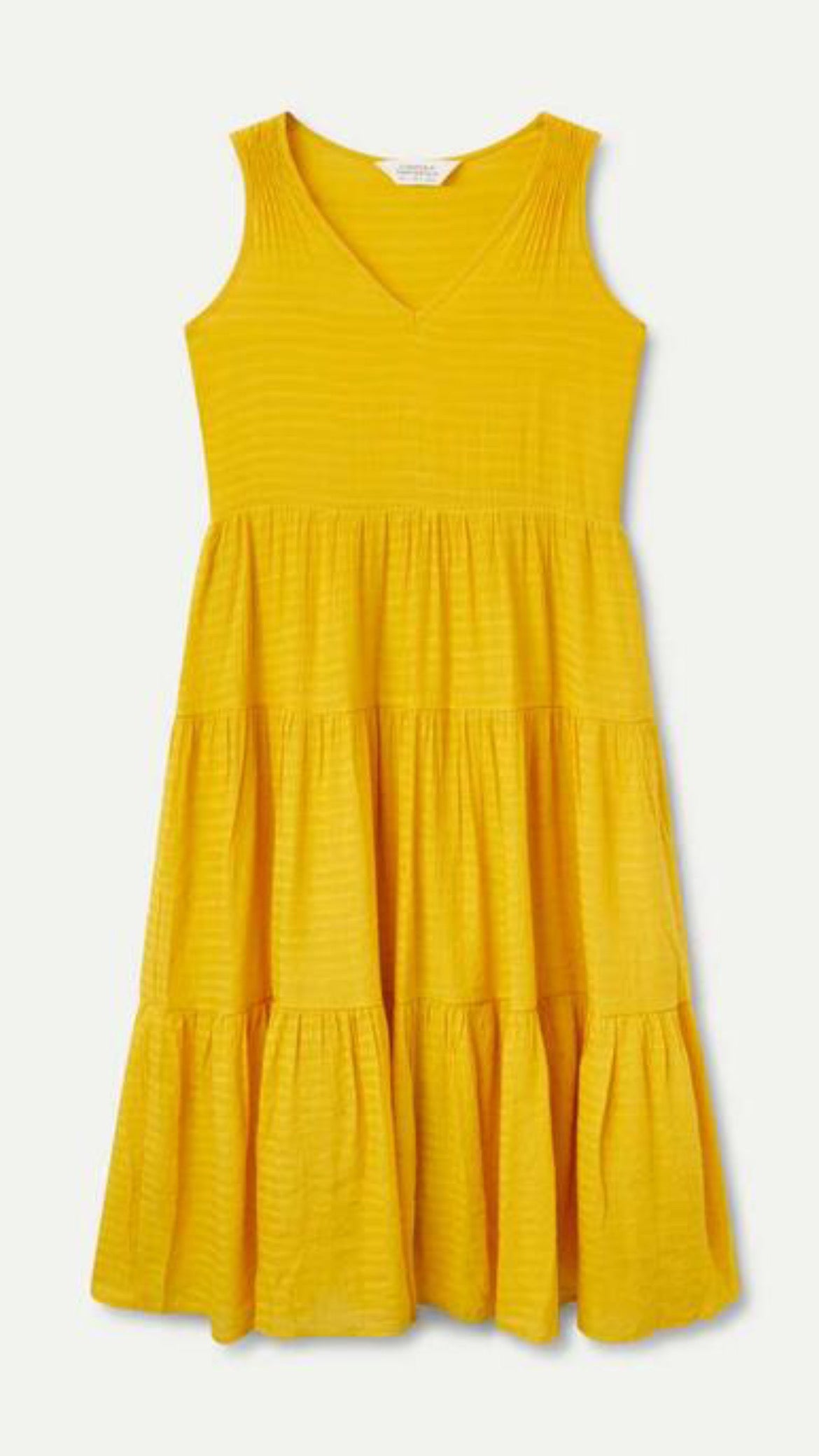 Vestido midi fluido amarillo