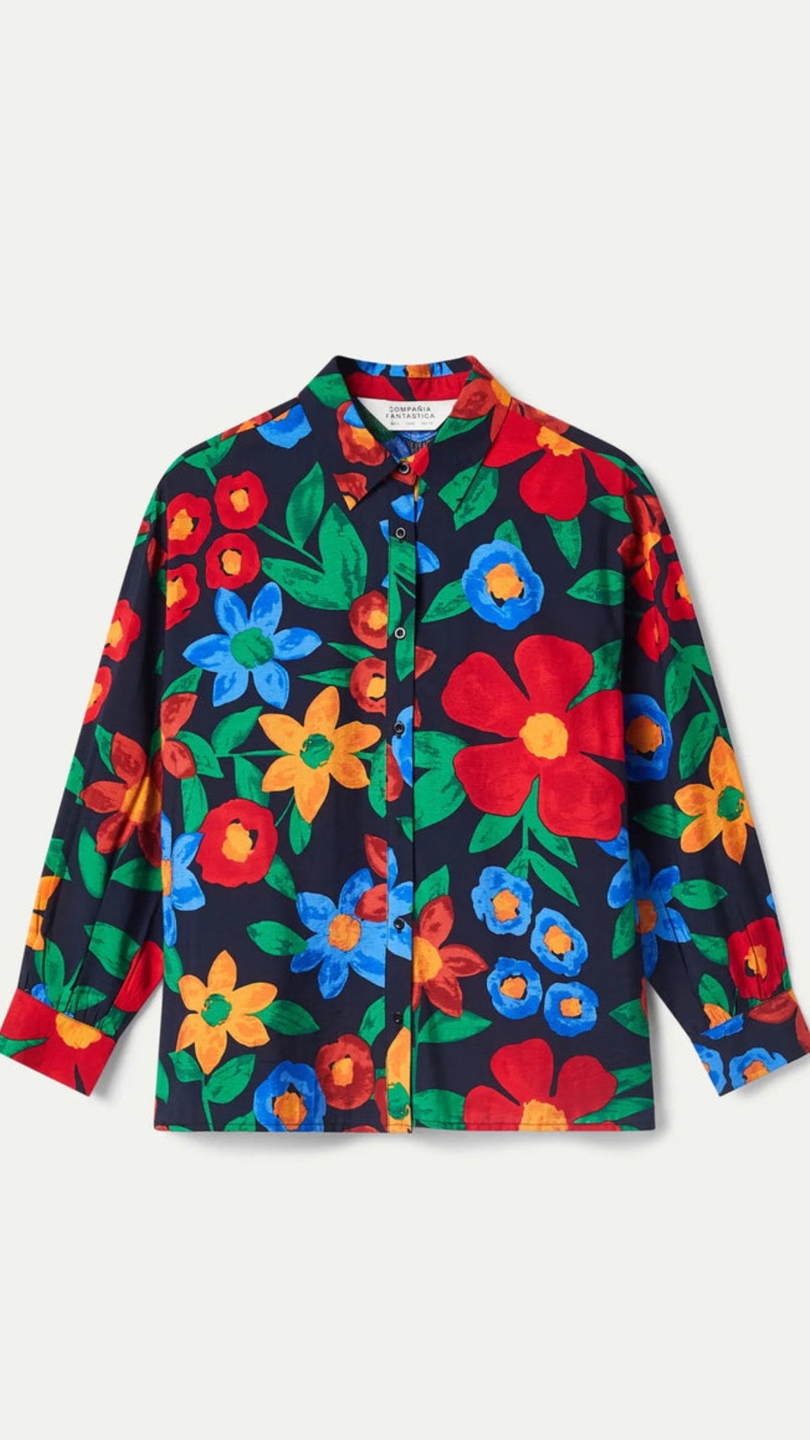 Camisa estampado floral multicolor