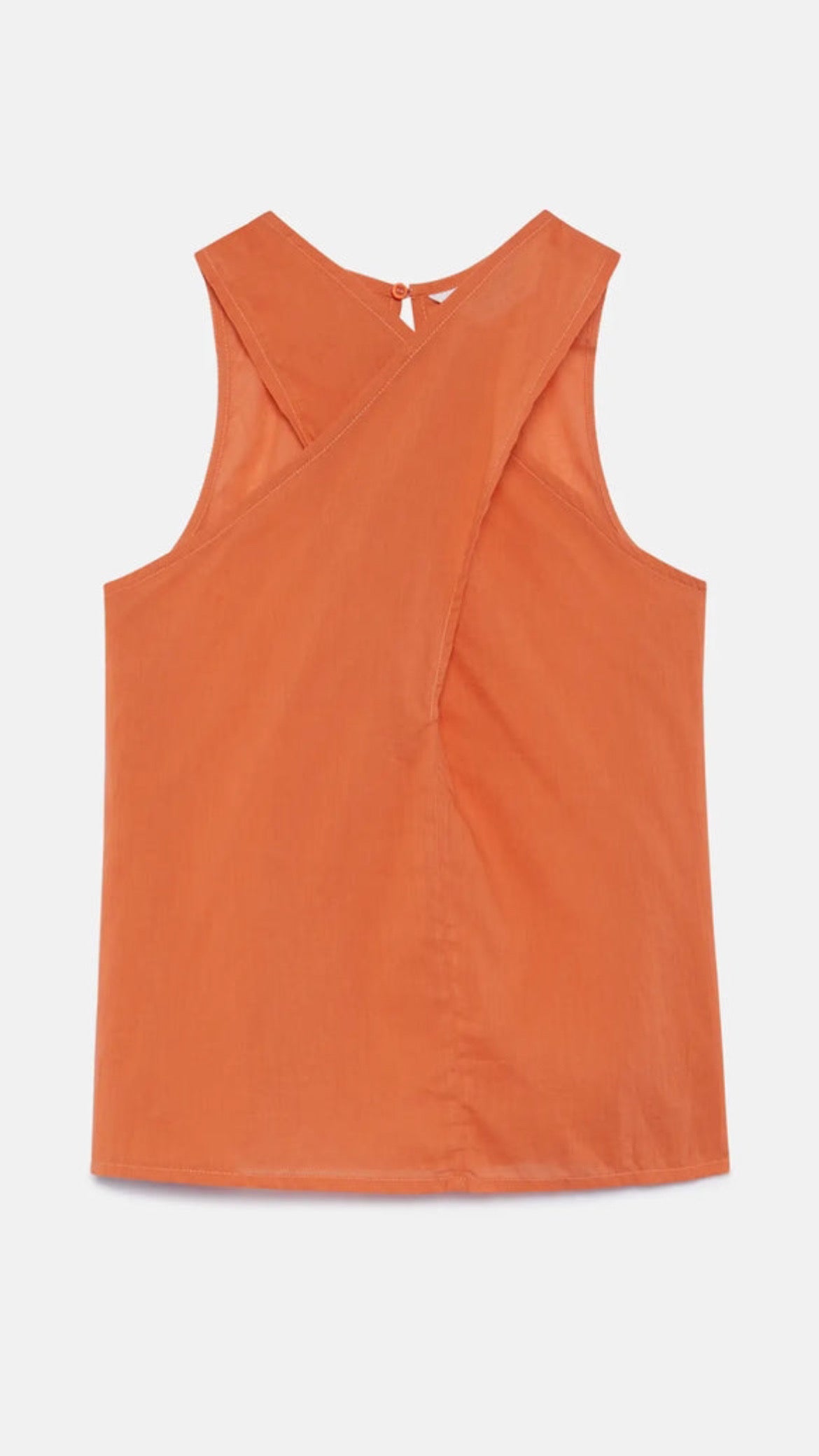 Top halter fluido naranja